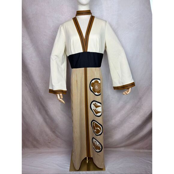 Vintage Dresses & Skirts - Vintage Alfred Shaheen Dress M/L Hawaii Tiki 1970s Designer MCM READ